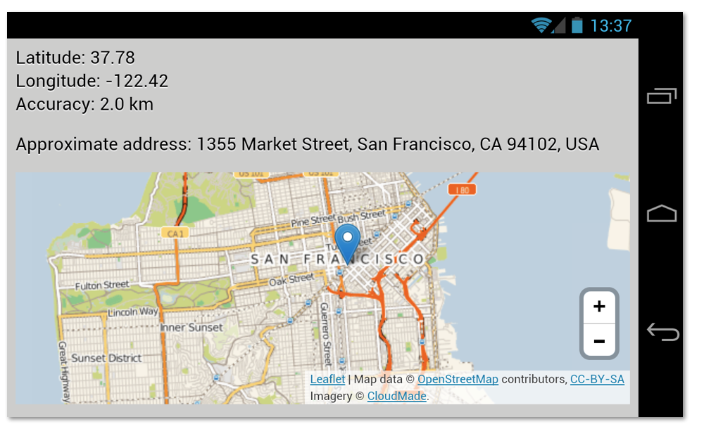 What is an example of geolocation?