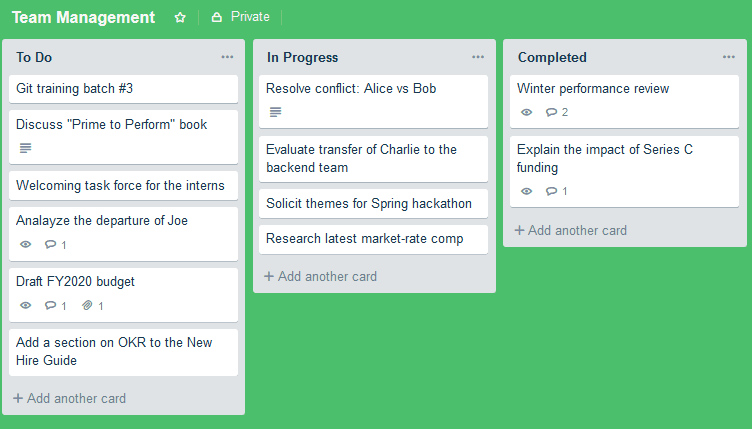 Kanban board